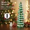 Best Choice Products Ceramic Christmas Tree, 15in Hand-Painted Holiday Décor